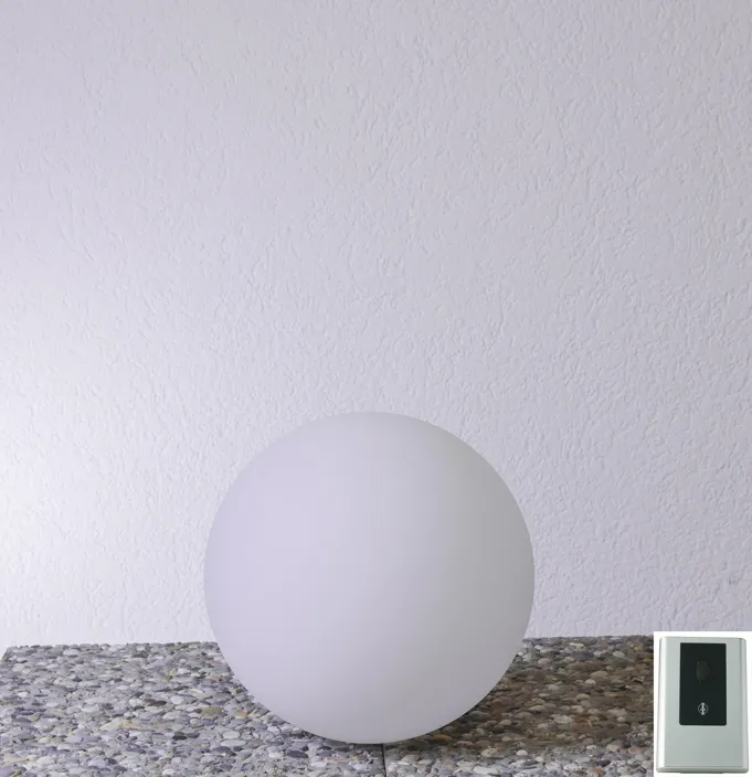 Gartenlampe, Aussenlampe �Snowball mit D�mmerungsschalter� runde Leuchte